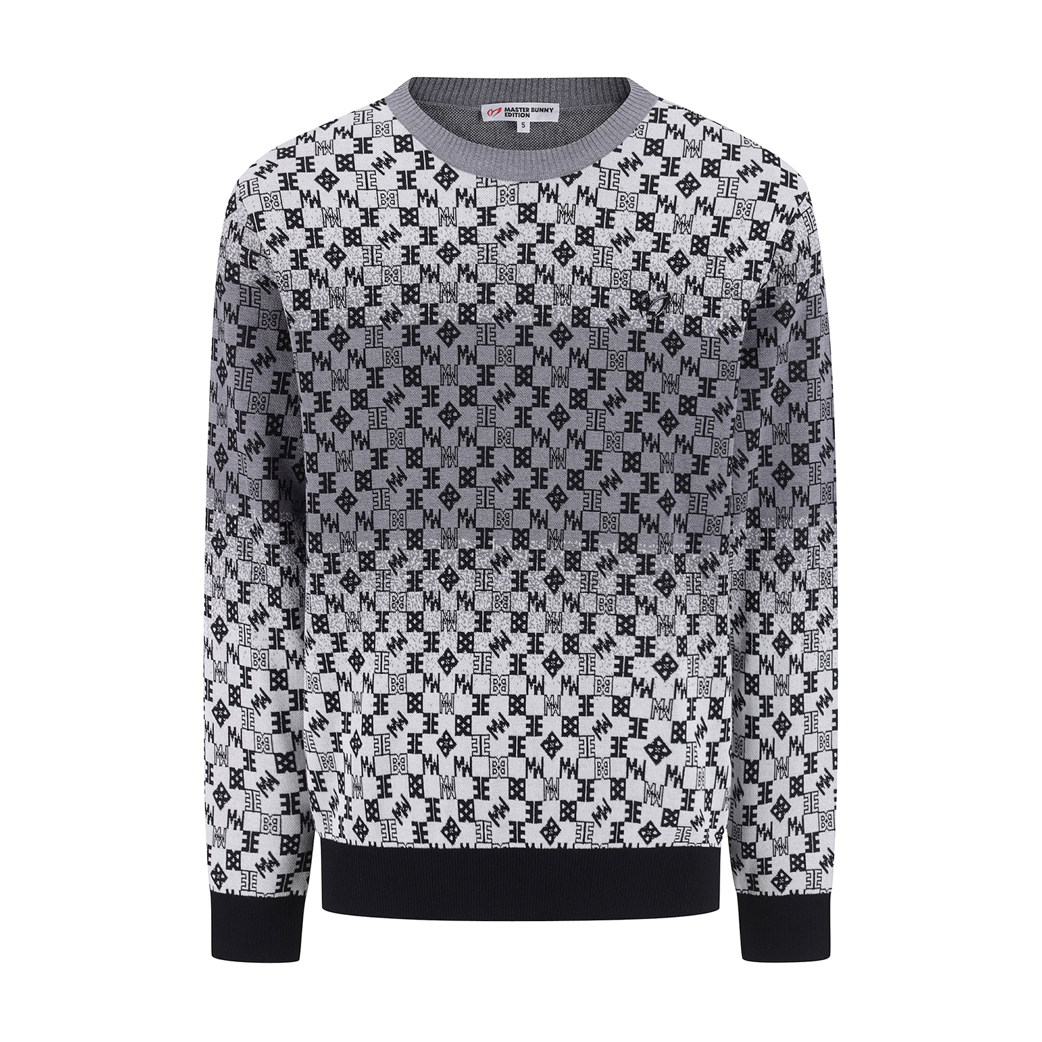 マスターバニー メンズ セーター マスターバニー] メンズジャカードロゴ柄長袖ニット 【公式通販】
